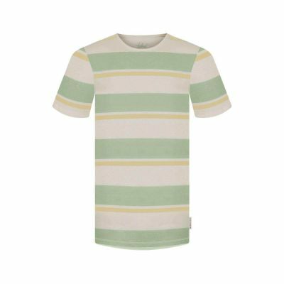 Bleed Clothing Men Block Stripe Hemp Offwhite | Mint Green | Butter T-Shirt