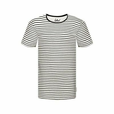 Bleed Clothing Men Easy-Stripe Offwhite | Black T-Shirt 