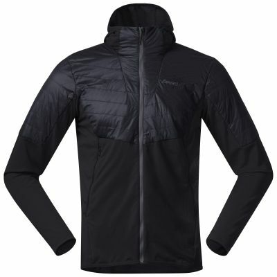 Bergans Men Senja Midlayer Hood Black / Solid Charcoal Jacket
