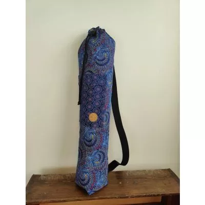 Afrikat Yoga Mat Bag in Indigo Feathers