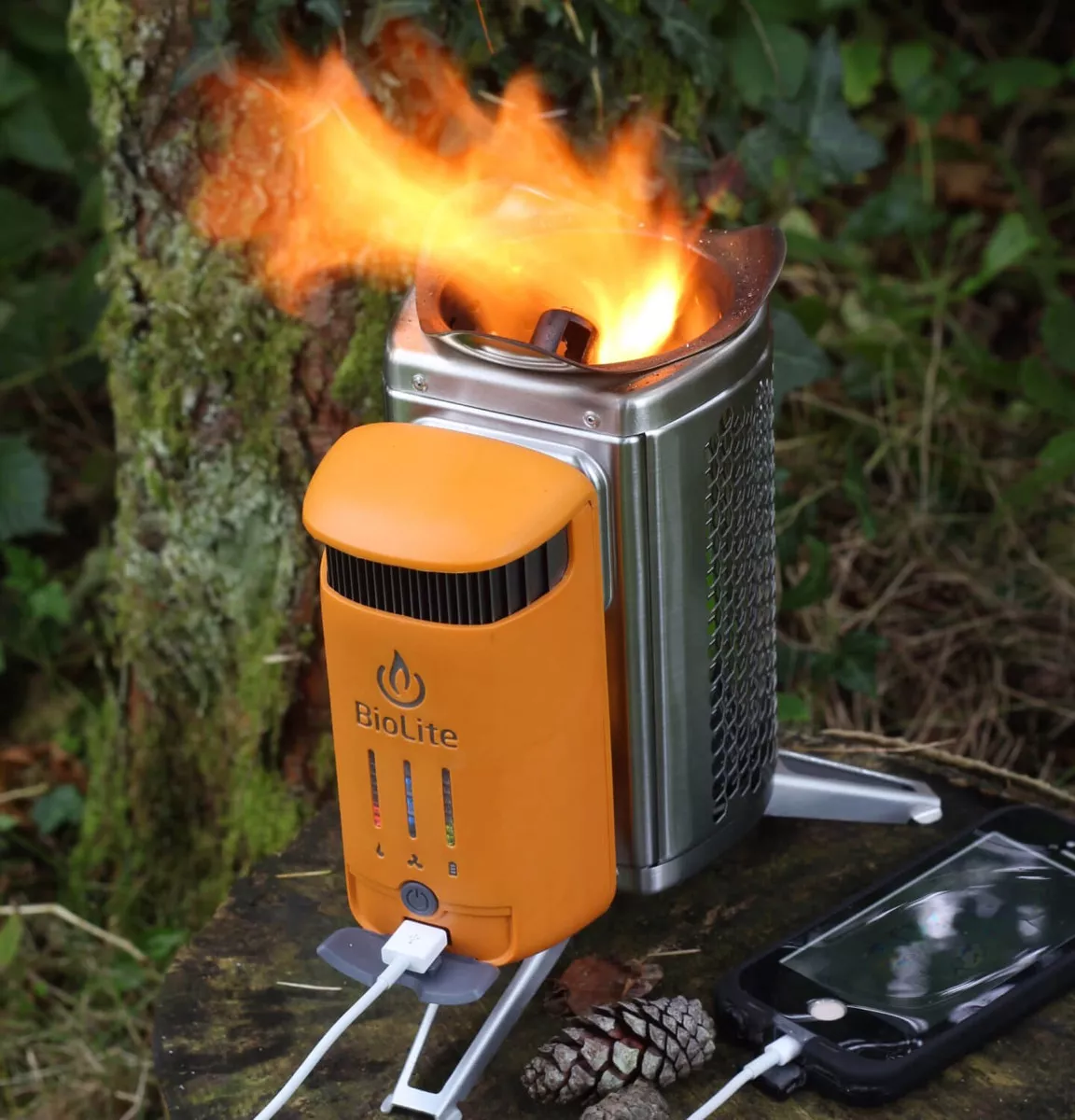 Biolite camping stove with battery charging